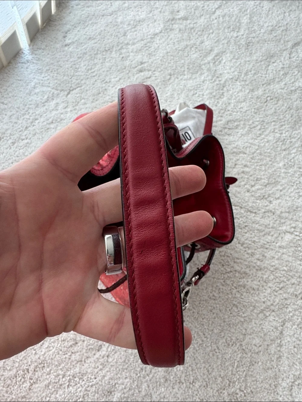Moschino Red & Silver Coca-Cola Graphic Crossbody Bag